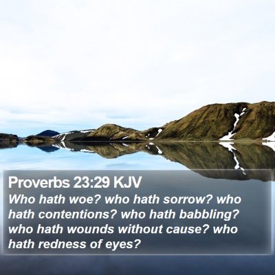 Proverbs 23:29 KJV Bible Verse Image