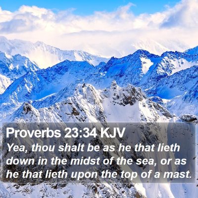 Proverbs 23:34 KJV Bible Verse Image