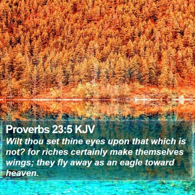Proverbs 23:5 KJV Bible Verse Image