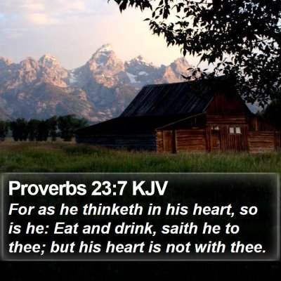 Proverbs 23:7 KJV Bible Verse Image