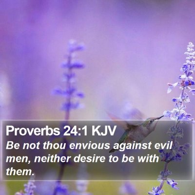 Proverbs 24:1 KJV Bible Verse Image