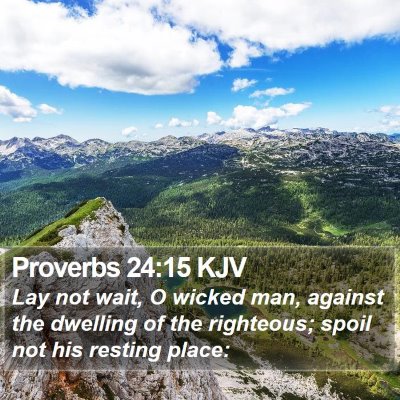 Proverbs 24:15 KJV Bible Verse Image
