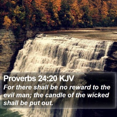 Proverbs 24:20 KJV Bible Verse Image