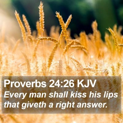 Proverbs 24:26 KJV Bible Verse Image