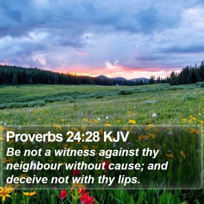Proverbs 24:28 KJV Bible Verse Image