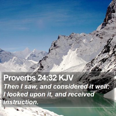 Proverbs 24:32 KJV Bible Verse Image