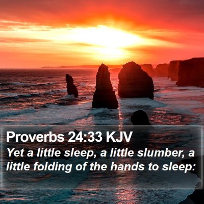Proverbs 24:33 KJV Bible Verse Image