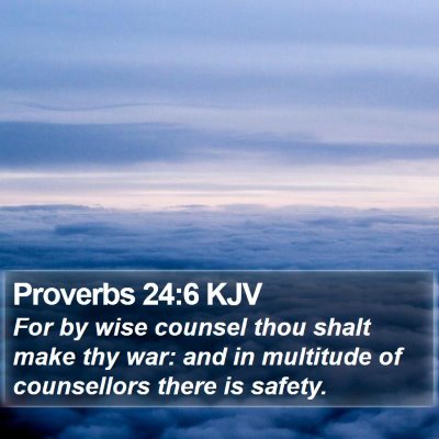 Proverbs 24:6 KJV Bible Verse Image