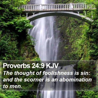 Proverbs 24:9 KJV Bible Verse Image