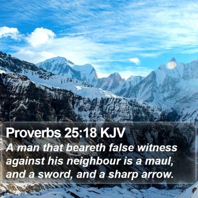 Proverbs 25:18 KJV Bible Verse Image