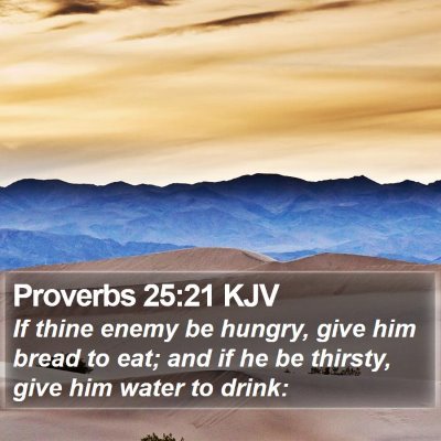 Proverbs 25:21 KJV Bible Verse Image
