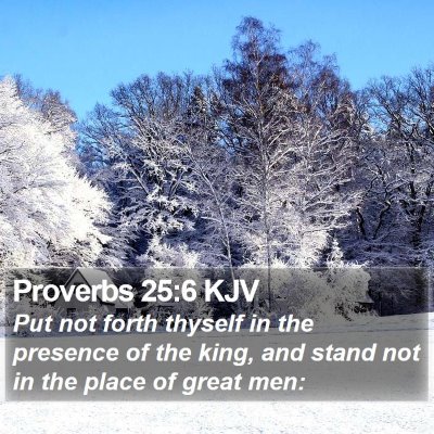 Proverbs 25:6 KJV Bible Verse Image