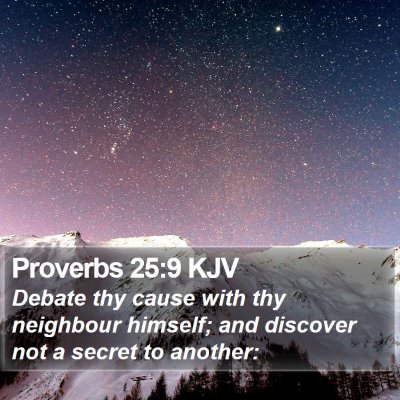 Proverbs 25:9 KJV Bible Verse Image