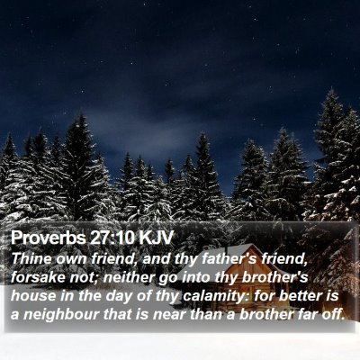 Proverbs 27:10 KJV Bible Verse Image