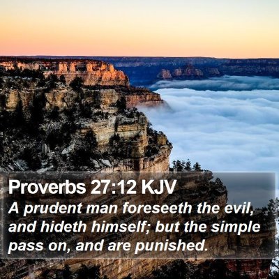 Proverbs 27:12 KJV Bible Verse Image