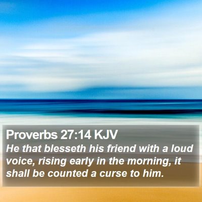 Proverbs 27:14 KJV Bible Verse Image