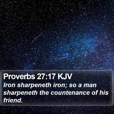 Proverbs 27:17 KJV Bible Verse Image