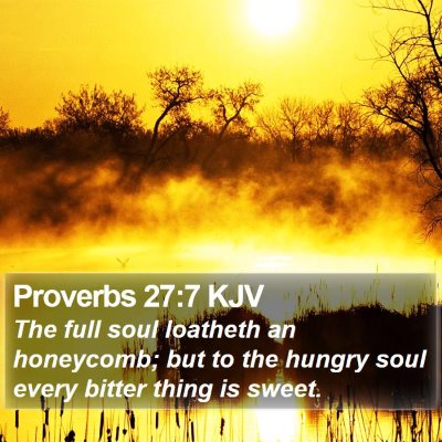 Proverbs 27:7 KJV Bible Verse Image