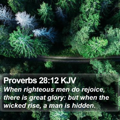 Proverbs 28:12 KJV Bible Verse Image