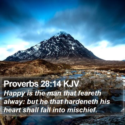Proverbs 28:14 KJV Bible Verse Image