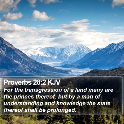 Proverbs 28:2 KJV Bible Verse Image
