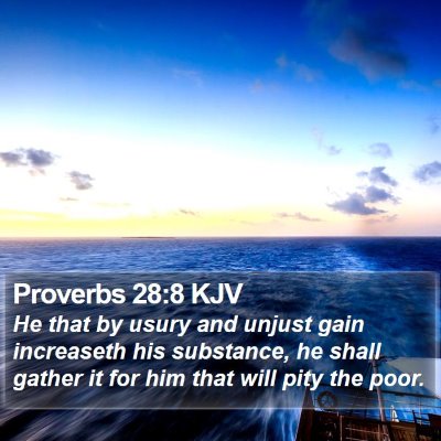 Proverbs 28:8 KJV Bible Verse Image
