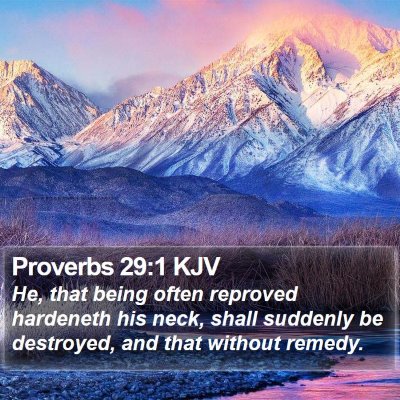 Proverbs 29:1 KJV Bible Verse Image