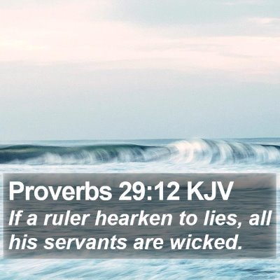Proverbs 29:12 KJV Bible Verse Image