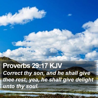 Proverbs 29:17 KJV Bible Verse Image