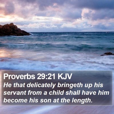 Proverbs 29:21 KJV Bible Verse Image