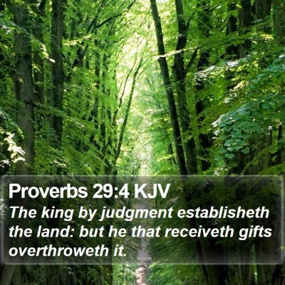 Proverbs 29:4 KJV Bible Verse Image