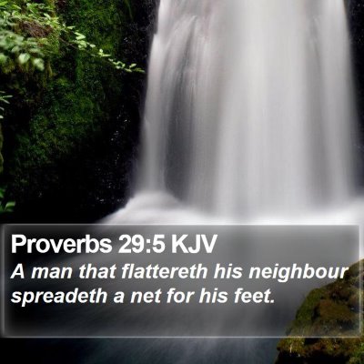 Proverbs 29:5 KJV Bible Verse Image