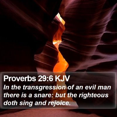 Proverbs 29:6 KJV Bible Verse Image