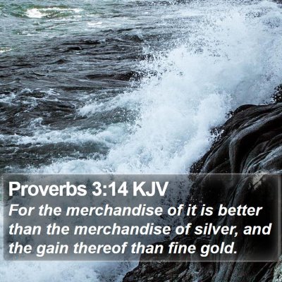 Proverbs 3:14 KJV Bible Verse Image