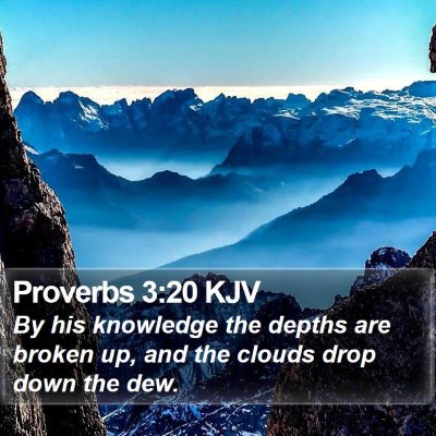 Proverbs 3:20 KJV Bible Verse Image