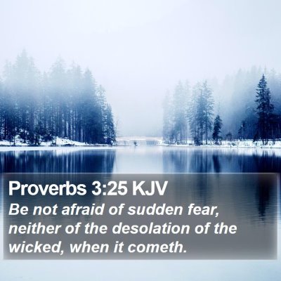 Proverbs 3:25 KJV Bible Verse Image