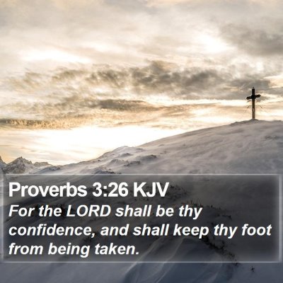 Proverbs 3:26 KJV Bible Verse Image