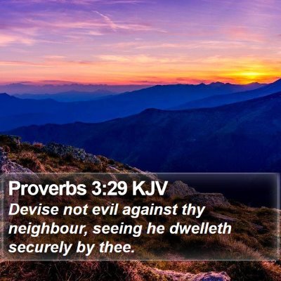 Proverbs 3:29 KJV Bible Verse Image