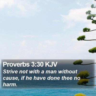Proverbs 3:30 KJV Bible Verse Image