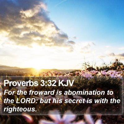 Proverbs 3:32 KJV Bible Verse Image