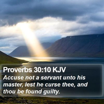 Proverbs 30:10 KJV Bible Verse Image