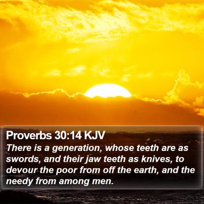 Proverbs 30:14 KJV Bible Verse Image