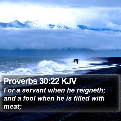 Proverbs 30:22 KJV Bible Verse Image