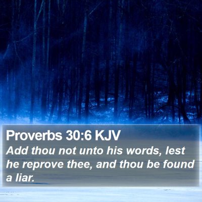 Proverbs 30:6 KJV Bible Verse Image