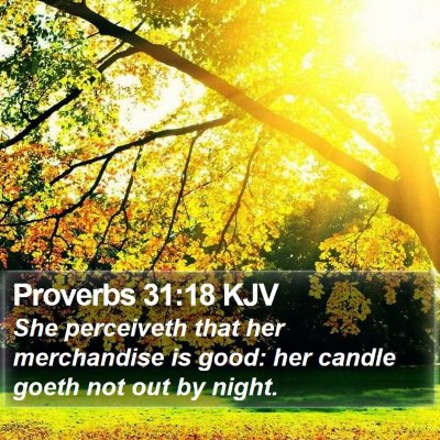 Proverbs 31:18 KJV Bible Verse Image