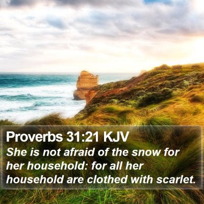 Proverbs 31:21 KJV Bible Verse Image