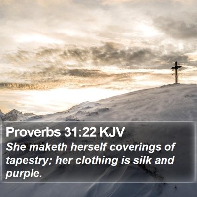 Proverbs 31:22 KJV Bible Verse Image
