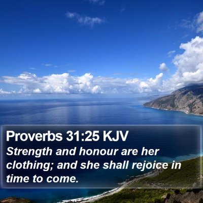 Proverbs 31:25 KJV Bible Verse Image