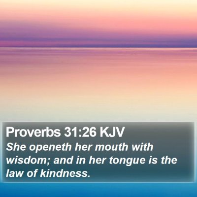 Proverbs 31:26 KJV Bible Verse Image