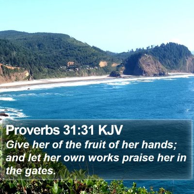 Proverbs 31:31 KJV Bible Verse Image